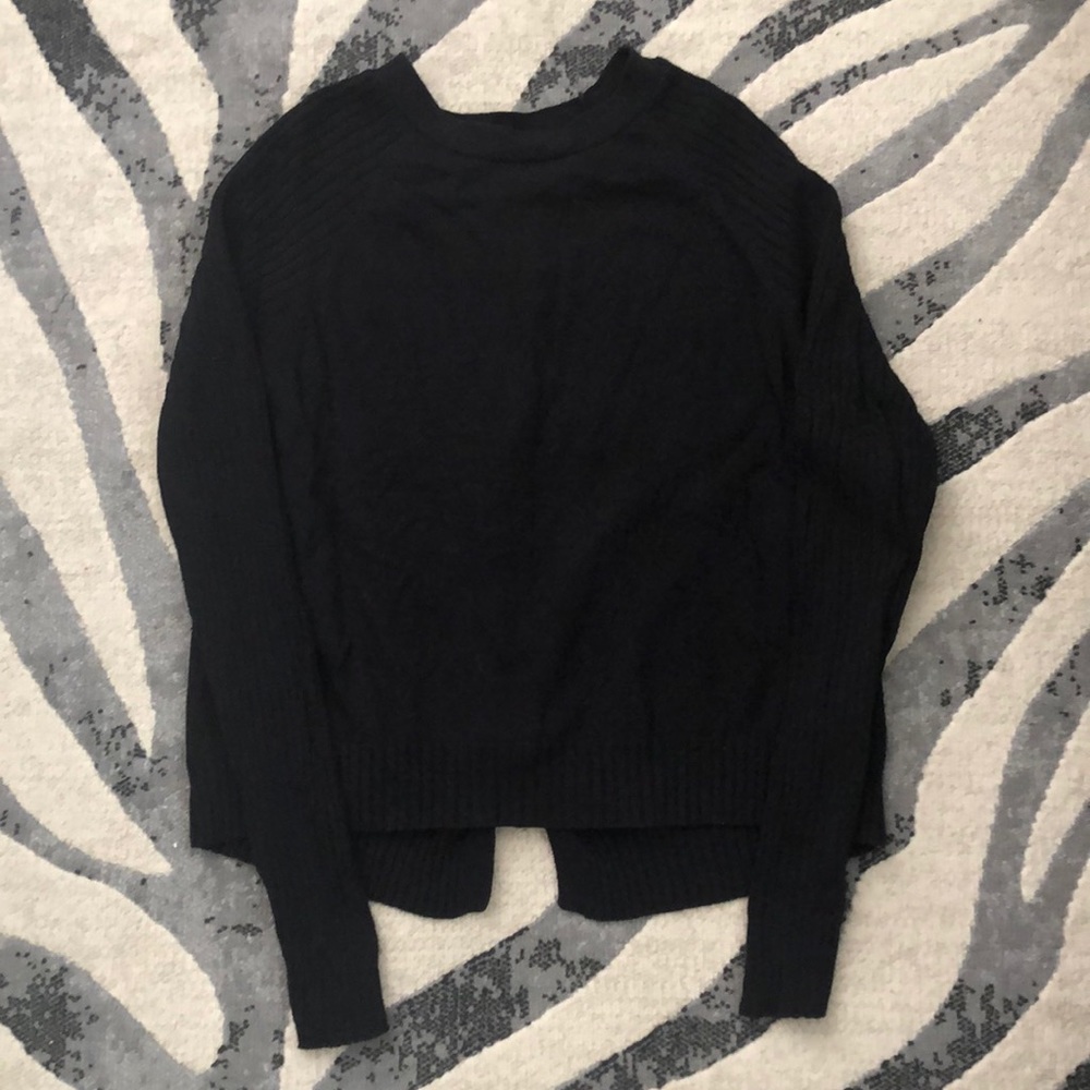 NWOT AQUA lace-up criss-cross sweater